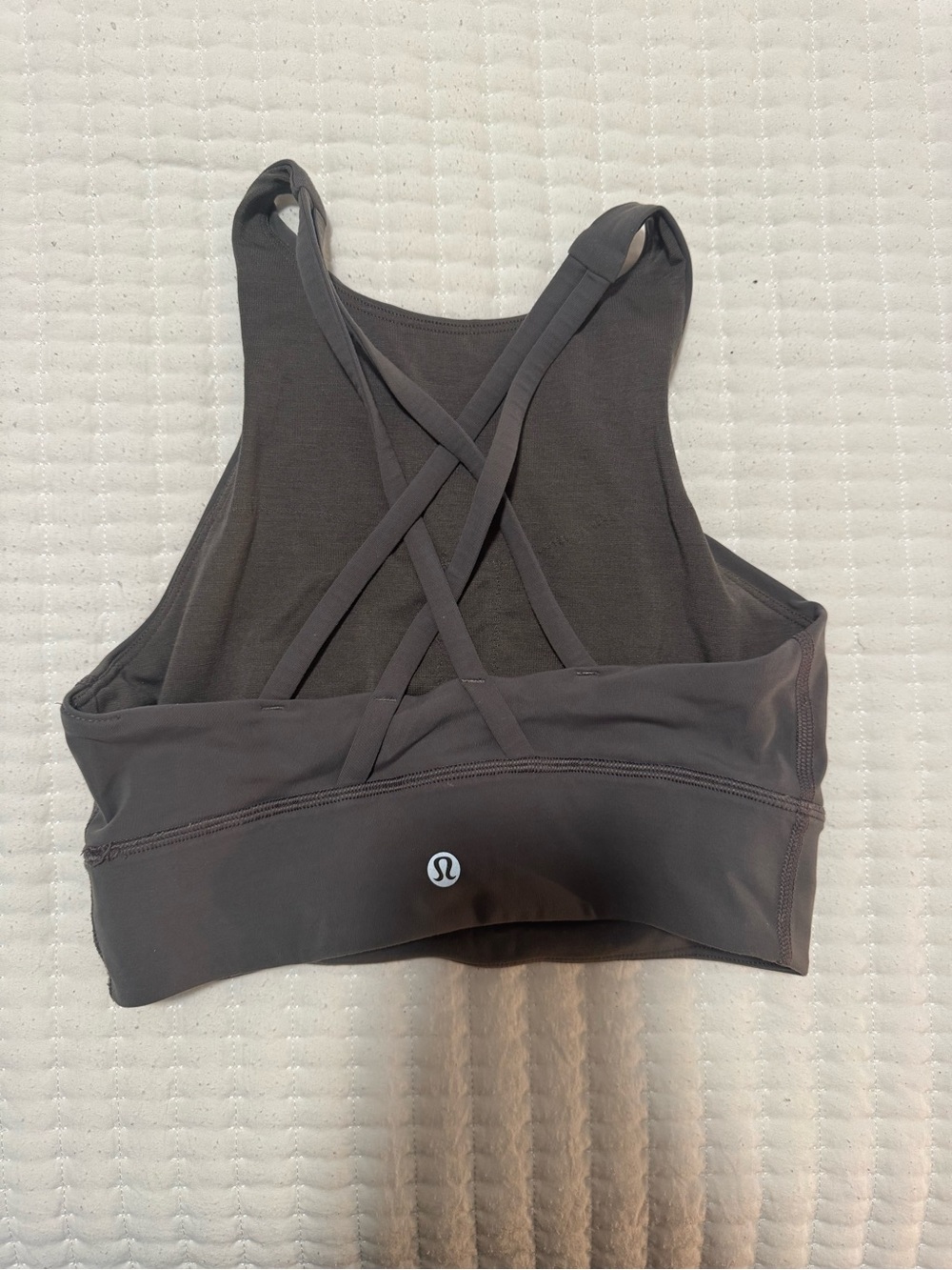 lululemon athletica Charcoal Gray Crossback Sports Bra